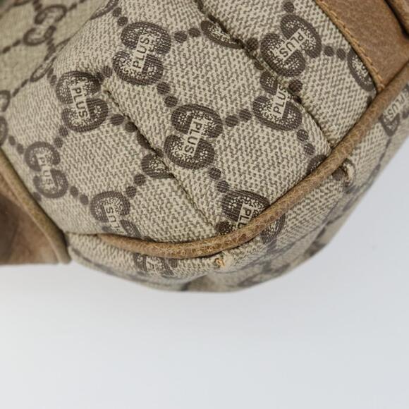 GUCCI GG Plus Supreme Shoulder Bag PVC Leather Beige Gold Auth th6331 - Picture 15 of 16